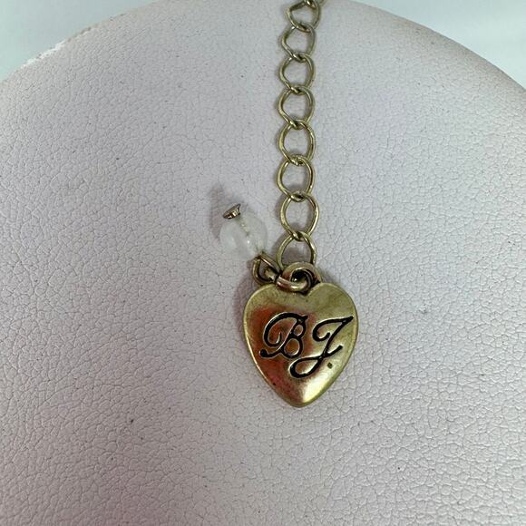 Betsey Johnson Teal Patina Pirate Skull Flowers 3 Tier Chain Necklace - Picture 4 of 4